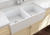 Bocchi 1350-001-0120 Contempo 36" Double Bowl Apron Front Kitchen Sink